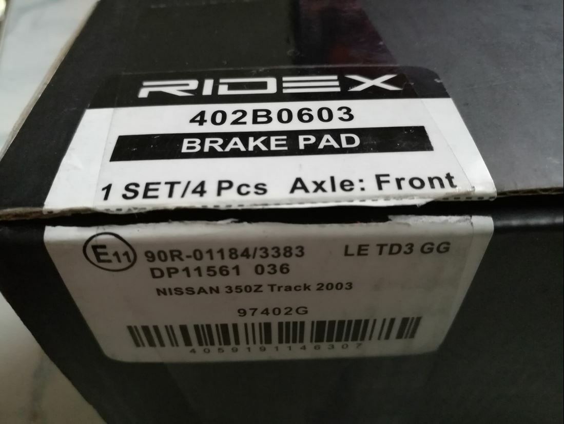 Plaquettes avant Nissan 350Z anti-fading sans sifflement