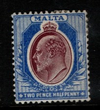 Malta 1904 1914 King Edward VII 2½d Two Pence Halfpenny SG52 Mint