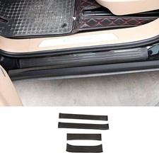 Real Carbon Fiber Outside Door Sill Plate Protector Trim For Porsche Macan 18-20