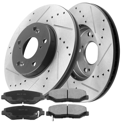 Front & Rear Disc Rotors + Brake Pads for 2003 2004 - 2006 2007 Honda Accord PA - Picture 2 of 7