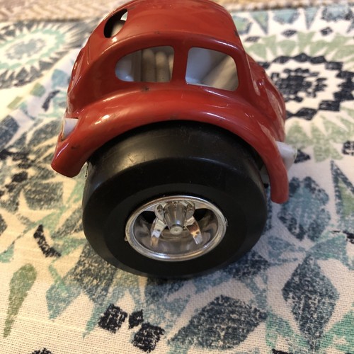 Vintage Structo Red Diecast Toy Car Uncanny Whacky Weird VW Bug Beetle - Picture 3 of 5