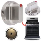Gas Range Burner Knob Kit Samsung NX583G0VBSR FX710BGS NX58F5500SS Stove Oven