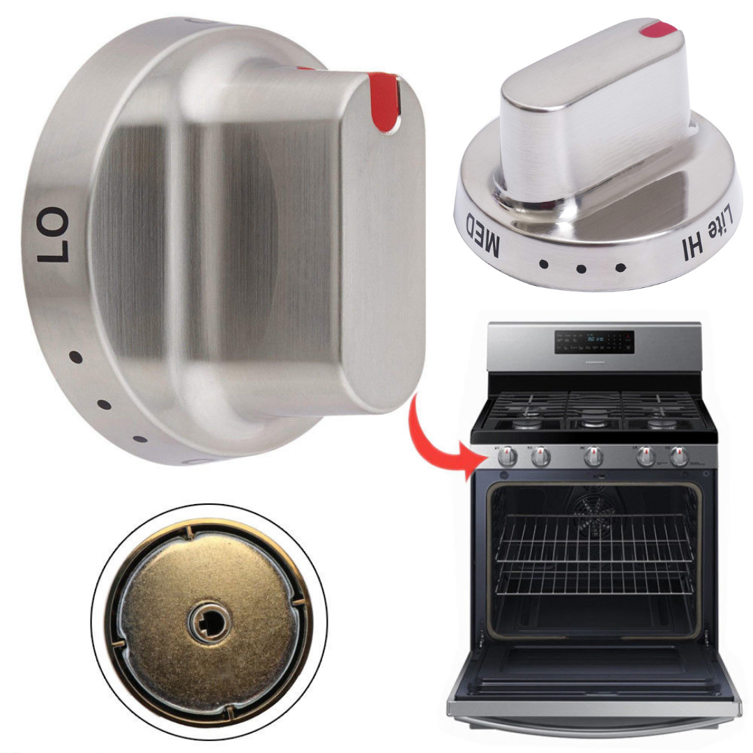 Gas Range Burner Knob Kit Samsung NX583G0VBSR FX710BGS NX58F5500SS