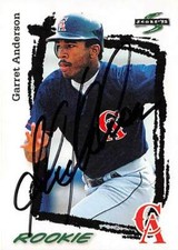 Garret Anderson autographed baseball card (Angels) 1995 Score #310 Rookie