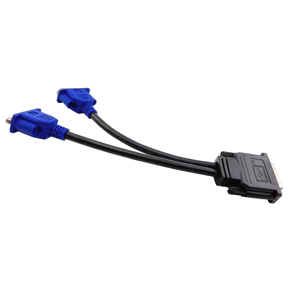 DVI-I 29pin to Dual VGA 15pin Female Adapter PC HD Video Card GPU Splitter Cable - Image 4 of 4