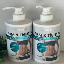 2 Packs Reshape Firm & Tighten Collagen Cream Body Skin Lotion 15 Fl Oz