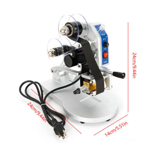 Hot Stamp Printer 110V Ribbon Manual Hot Foil Stamping Printer Date Code Machine