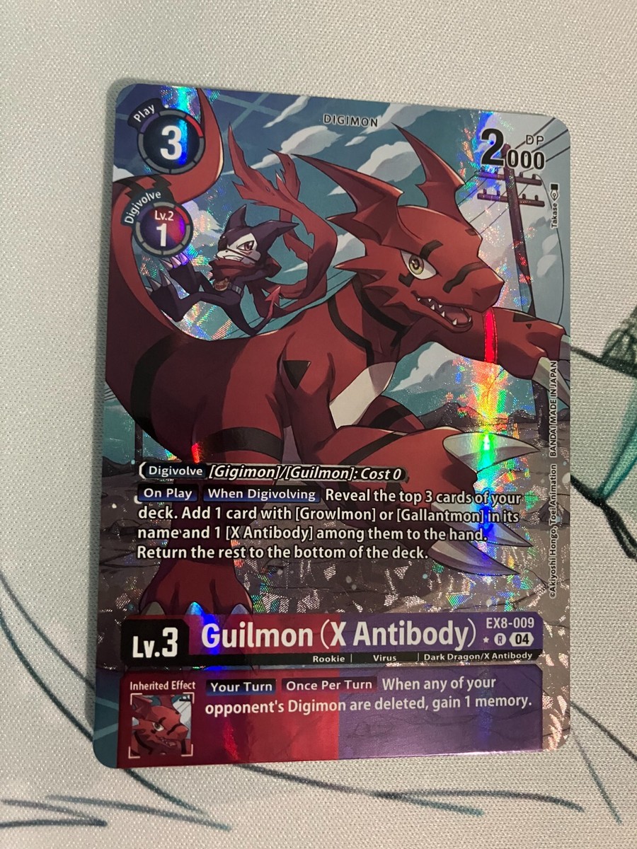 Guilmon (X Antibody) EX8-009 R Alternate Art Digimon CCG