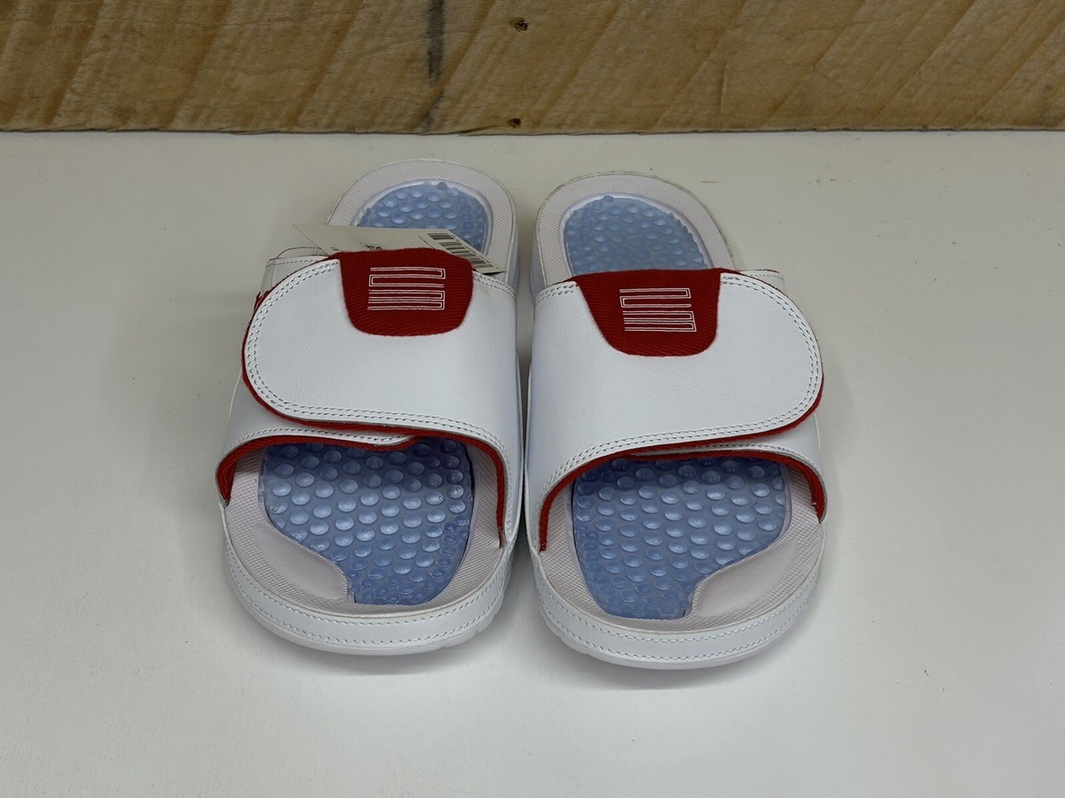 Jordan Hydro XI Retro Slides Size-8 White Red Black Blue AA1336