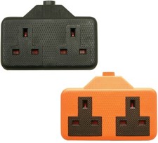13A Re-Wireable 1 2 Gang Way Double Socket Extension Socket Block