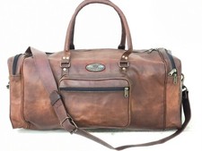 25 " Nuovo da Uomo Vintage IN Vera Pelle Cammello Cuoio Traveler Bagaglio