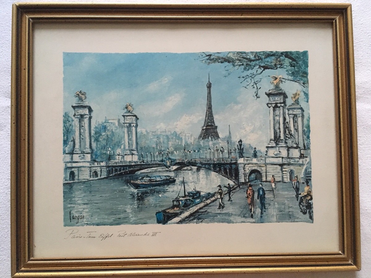 Paris Tour Eiffel Pont Alexandre III by Pedro Vardas Vintage Framed Print | eBay Paris Tour Eiffel Pont Alexandre III by Pedro Vardas Vintage Framed Print | eBay