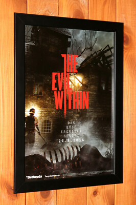 The Evil Within PS3 PS4 Xbox One 360 Rare Small Poster / Ad Page Framed.