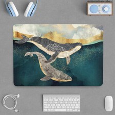 Luxury Gilded Whale Hard Case For Macbook 2025 M5 Pro 14 Air 13 15 16 11 12 inch