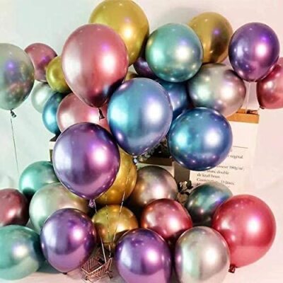 12 inch 100x Metallic Latex Thick Party Balloons Helium Float Baby Shower Party