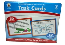CarsonDellosa Task Cards Learning Cards Grade 5