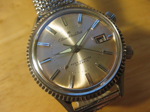 RARE CITIZEN 41 ALARM DATE 1970'S VINTAGE MECHANICAL MENS WATCH SUNBURST 38MM - 第 2/11 張圖片
