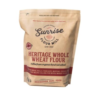 Flour Mill Heritage Organic Whole Wheat Flour 5 lbs Fresh Milled Bread Flour