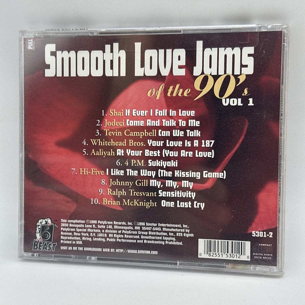 Smooth Love Jams of the 90's Vol. 1 by Various Artists CD 1996 NEW