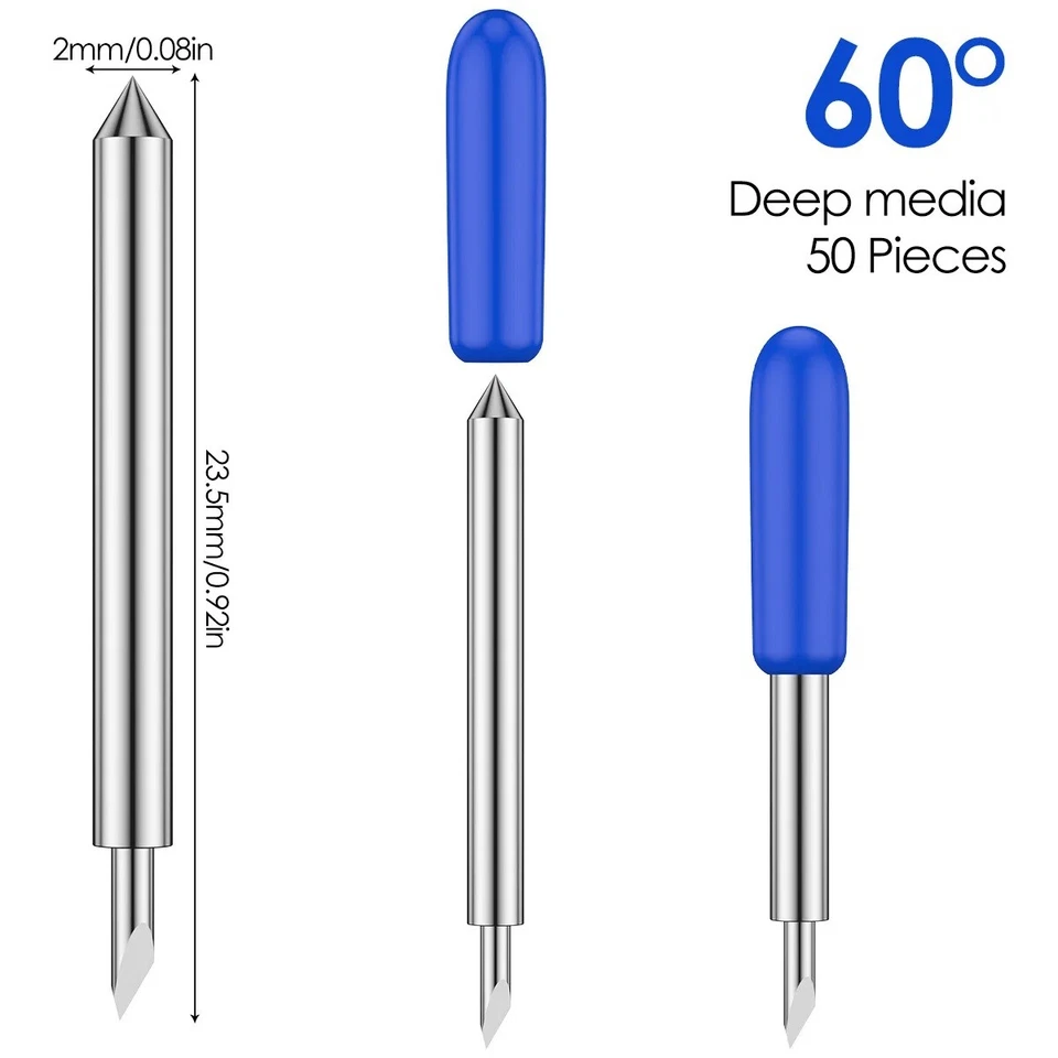 15Pcs HQ 60 Degree Roland GCC Cutting Plotter Vinyl Cutter Blades On Sale - Image 3 of 4