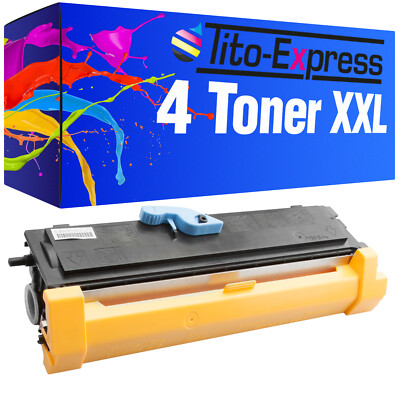 Laser Toner Kartusche Toner Patrone 4x XXL PlatinumSerie für Epson EPL-6200 EPL6