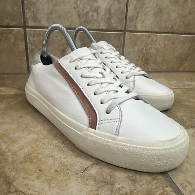 Madewell Delia Sidewalk Low Top Sneakers Womens Sz M White Leather WS-10 