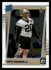 2021 Donruss Optic #276 Pete Werner Rookie New Orleans Saints