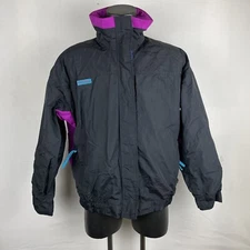 VTG Columbia Bugaboo Ski Shell Jacket Color Block Nylon 90s Women’s Size XL