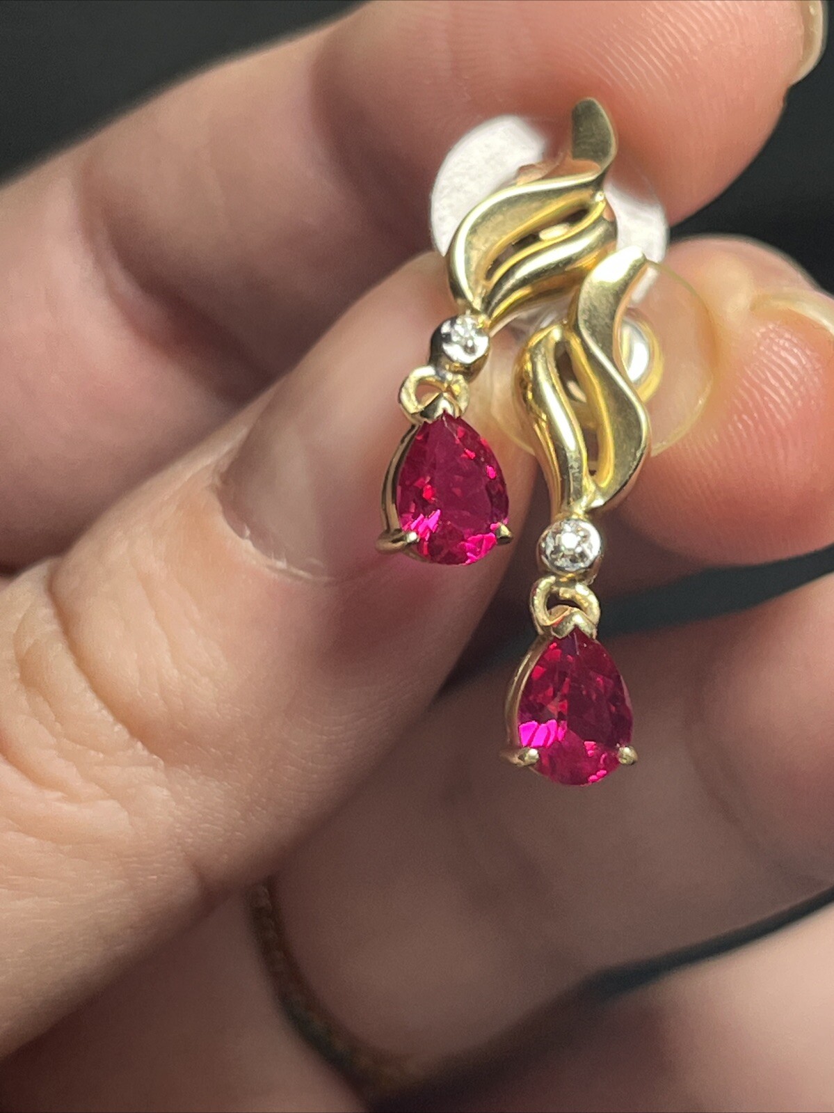Diamond And Ruby Earrings (authentic) - image 3