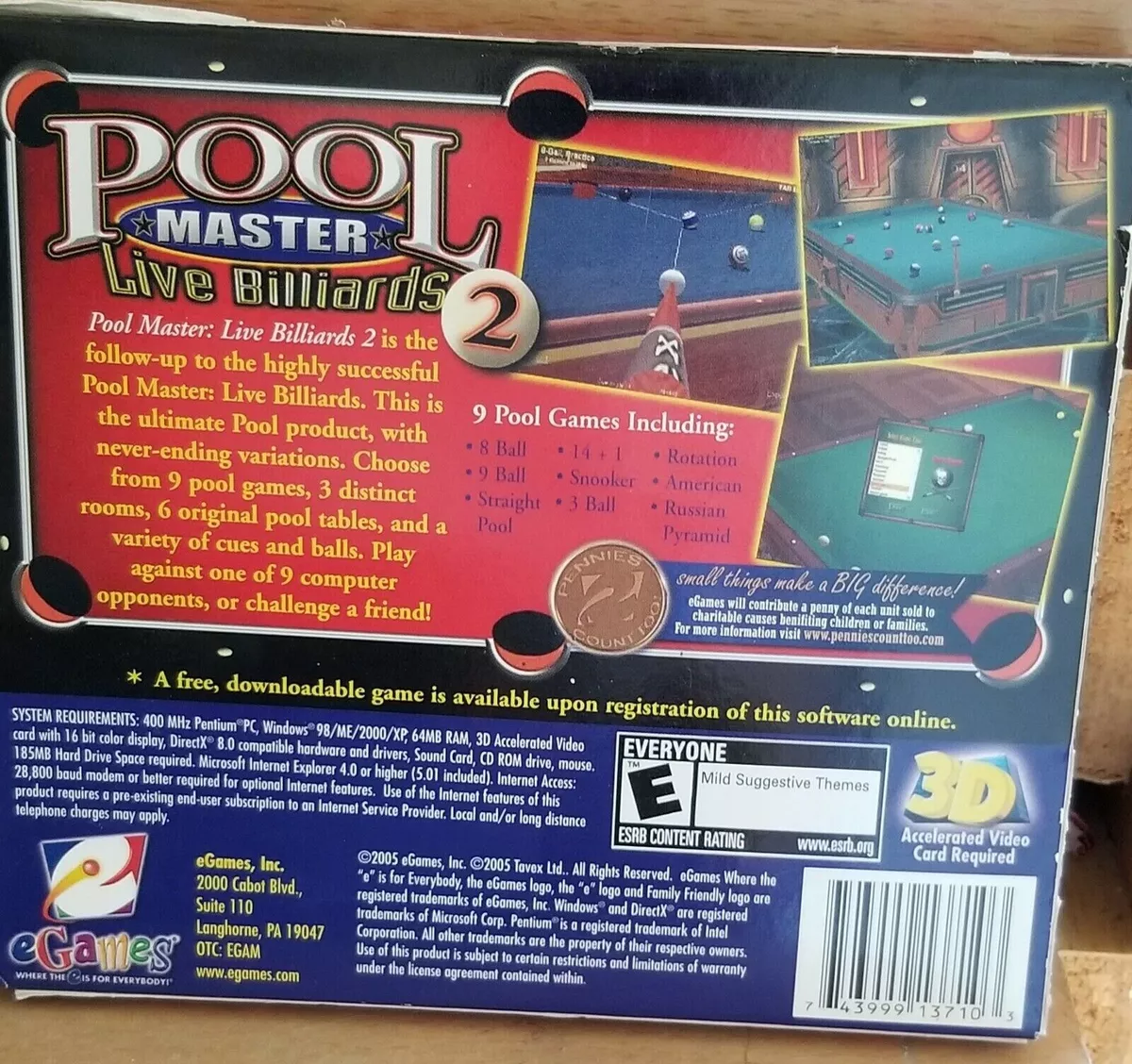 El billar según Pool Master 