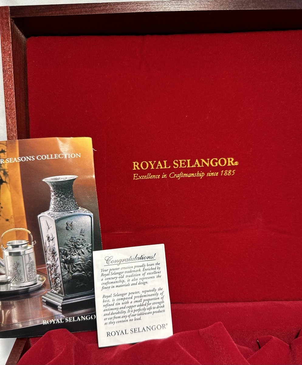 RARE! ROYAL SELANGOR PEWTER PAIR OF FOUR SEASONS COLLECTION CUPS