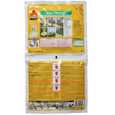 2 Lb. Postfix Fence Post Mix, Mix-In-The-Bag Expanding Foam for Supporting Non-S