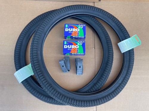 20 x 1.95 Bicycle Tires, Tubes DURO All Black PUNCTURE RESISTANT Street BMX GT - Picture 4 of 5