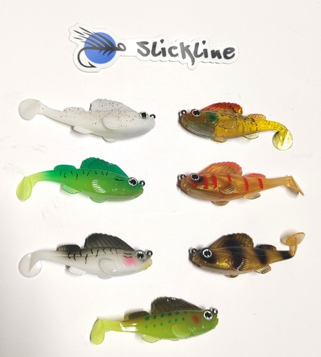 SLICKLINE 80mm Soft Plastic Sunfish Paddle Tail Swimbait 3/4 oz