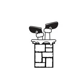 #54 Darice Embossing Folder Essentials  " SANTA CHIMNEY TOP " 1218-41