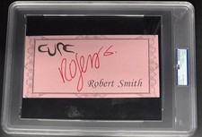 Robert Smith The Cure Rare Signed Autograph PSA/DNA Encapsulated 7x9 Cut COA