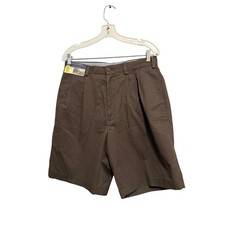 Daniel Cremieux Monaco Short Mens 32 Coffee Brown Pleated  Wrinkle Resistant