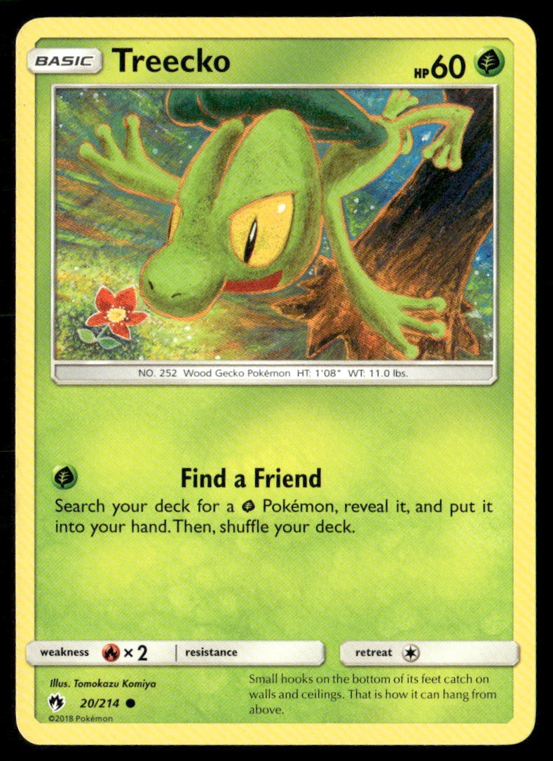 Treecko 20/214 Common Lost Thunder Pokemon Near Mint