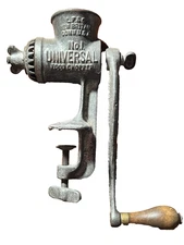 *ANTIQUE* Meat Grinder / Food Chopper Universal Number 1 - Cast Iron & Wood