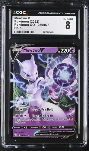 Pokémon TCG Mewtwo V Pokemon Go 030/078 Holo CGC 8