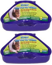 Corner Litter Training Pan For Small Pets Hamsters Gerbils Easy Clean