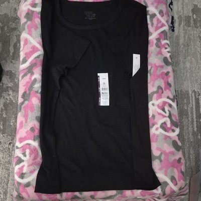 Time and Tru Women s Black Solid Scoop Neck Sleeveless Tank Top Size XXL