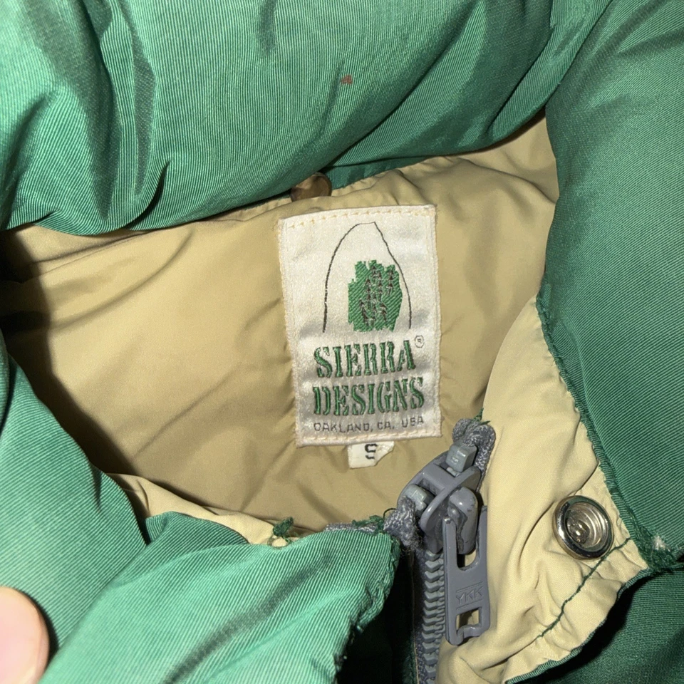 Vintage 70s Sierra Designs Puffer Expedition Outdoor Jacket Green Size Small - Image 2 of 4