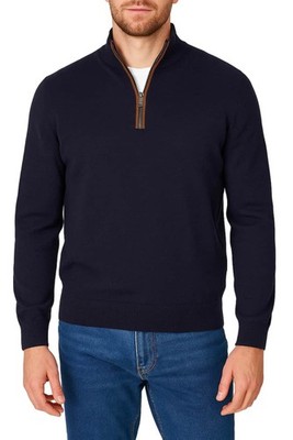 Casa Moda Half Zip Sweater Sky Captain Navy