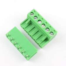 5 Sets 6-Pin 6 Pole 5.08mm Pitch Angle Screw Terminal Block Connector Panel P...