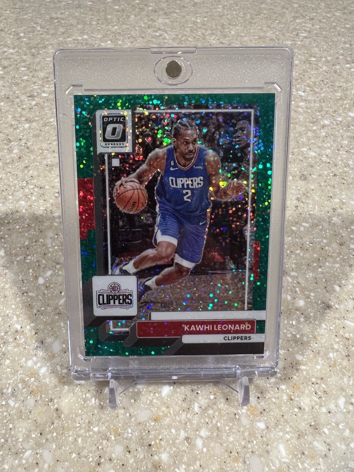 2022-23 Panini Donruss Optic Kawhi Leonard Green Sparkle /8 #118 Clippers