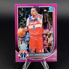 2025-26 Topps Bowman Bub Carrington Pink Border /199