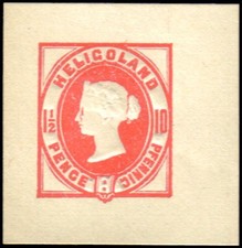 Heligoland #1870 VF carmine, cut square