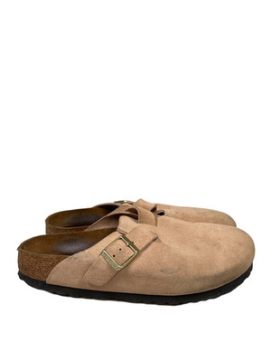 Birkenstock Women's Tan Boston Suede Leather Clogs  - 40/US 9-9.5 Narrow
