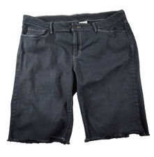 Levi  s Signature Jean Shorts Women  s 18R Blue Denim Cutoff Mid Rise Casual